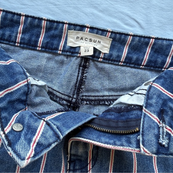 Pacsun Striped Denim Jean Mini Skirt - Picture 4 of 4